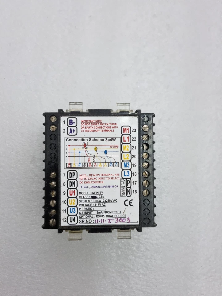 ONE PCS INFINITY TRINITY ENERGY METER (WORKING)
